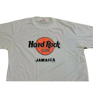 Hard Rock Cafe JAMACIA Fun Tops Men's LARGE Shirt Graphic Tee 90s Single Stitch
